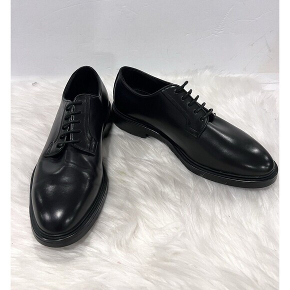 Zara Men’s Black Leather Lace Up Derby Dress Shoes Size EUR 41 US 8 main image 5